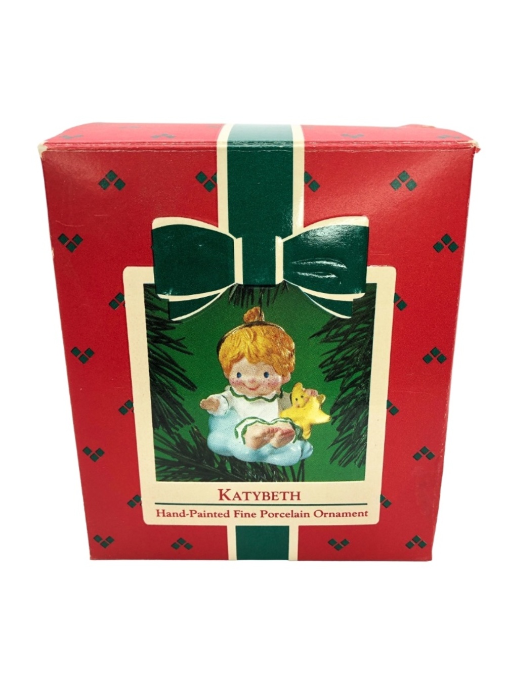 Vintage Hallmark Ornament Porcelain Figurine Angel Katybeth Christmas 1984 NEW